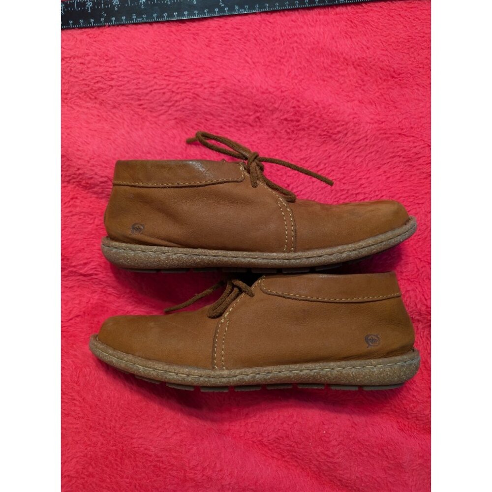 Born Nuala Womens 7.5 Chukka Boots Brown Leather Ankle Booties BR0019226 Comfort